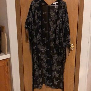 BCBGeneration long fringe floral duster